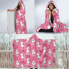 Dog Poodle Pattern Print Hooded Blanket-grizzshop