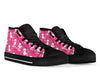 Dog Poodle Pattern Print Men Women's High Top Shoes-grizzshop