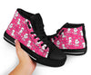 Dog Poodle Pattern Print Men Women's High Top Shoes-grizzshop