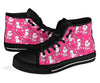 Dog Poodle Pattern Print Men Women's High Top Shoes-grizzshop