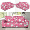 Dog Poodle Pattern Print Sofa Covers-grizzshop