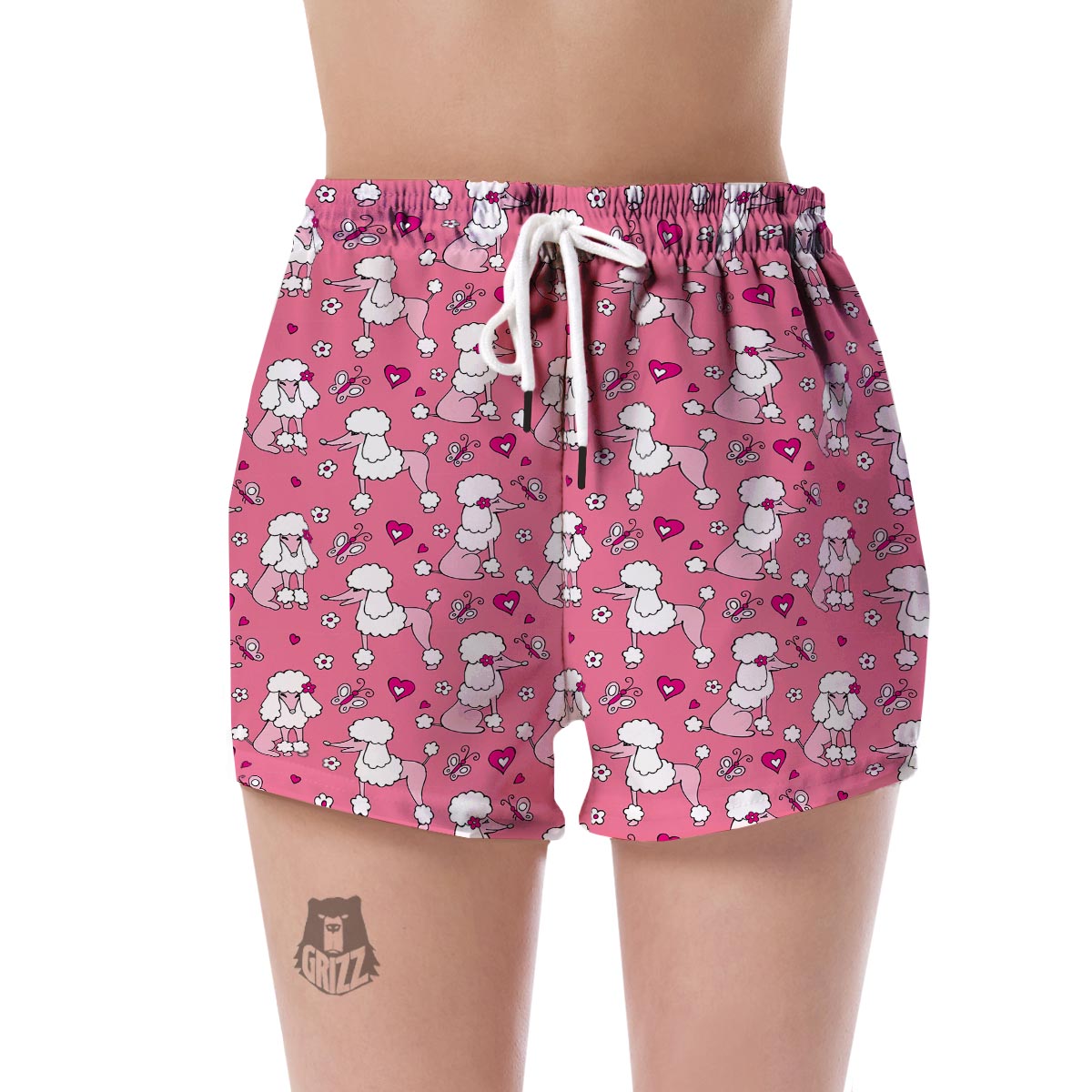 Dog Poodle Pattern Print Women's Shorts-grizzshop