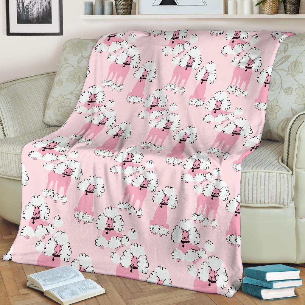 Dog Poodle Print Pattern Blanket-grizzshop