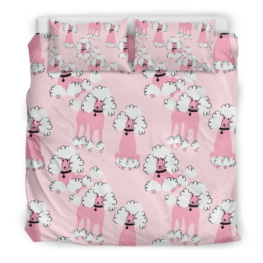 Dog Poodle Print Pattern Duvet Cover Bedding Set-grizzshop