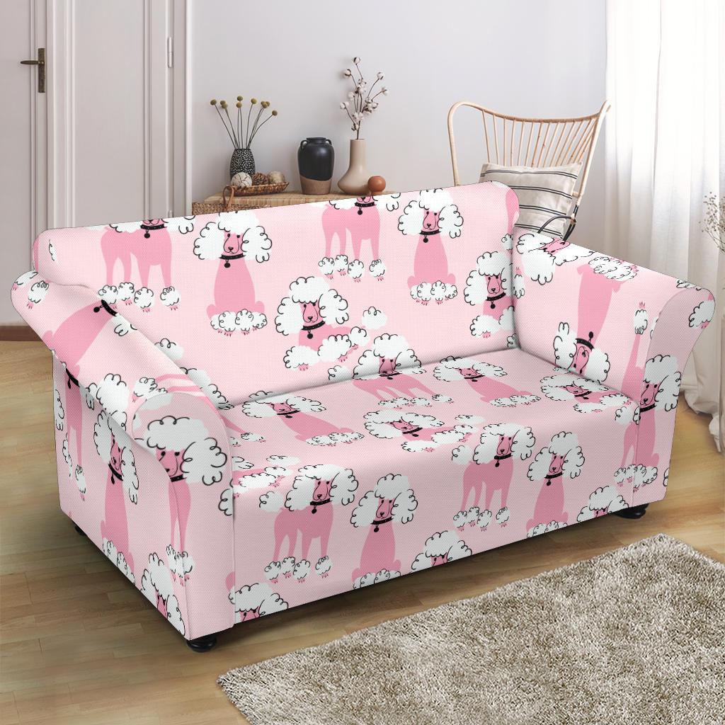 Dog Poodle Print Pattern Loveseat Cover-grizzshop