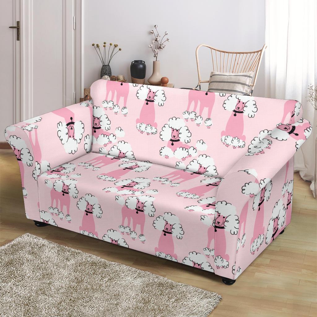 Dog Poodle Print Pattern Loveseat Cover-grizzshop