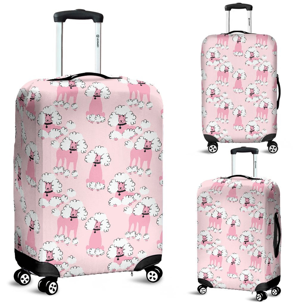 Dog Poodle Print Pattern Luggage Cover Protector-grizzshop