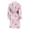 Dog Poodle Print Pattern Men Long Robe-grizzshop