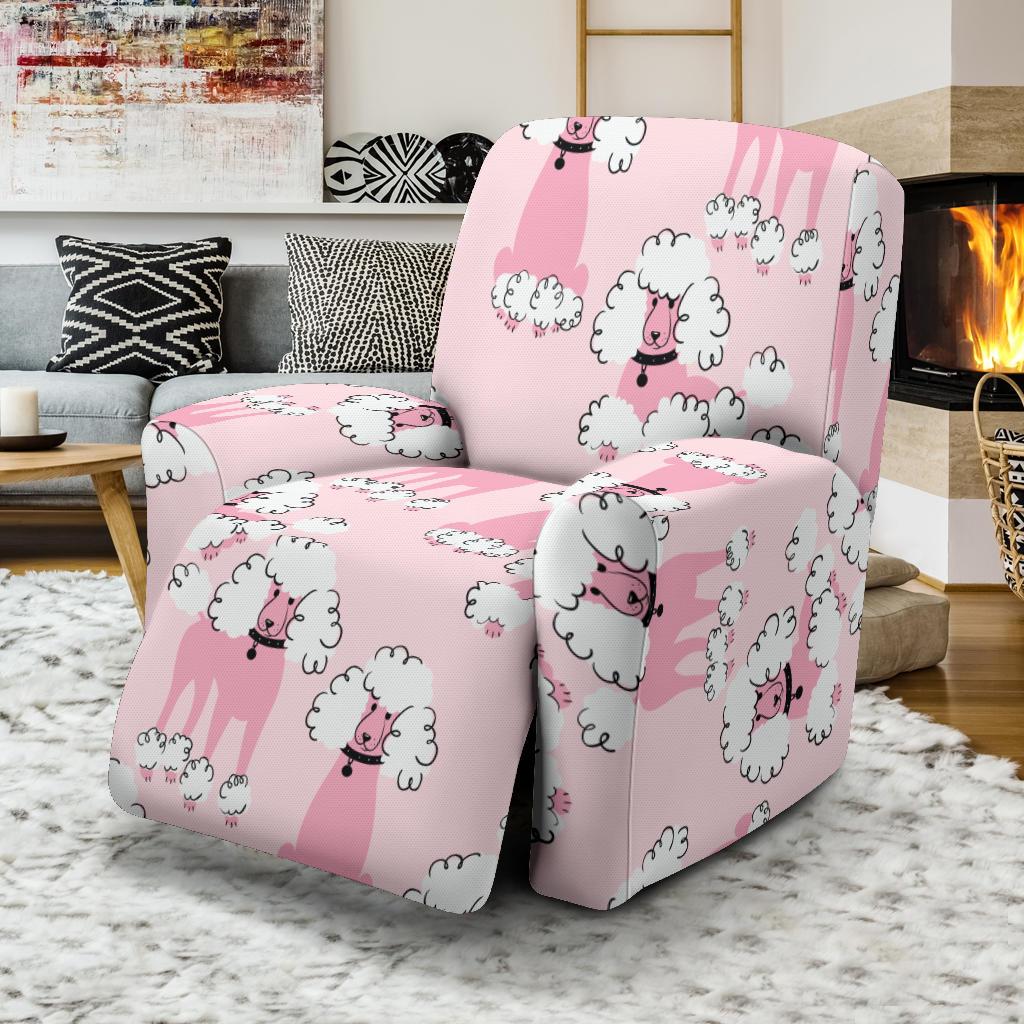 Dog Poodle Print Pattern Recliner Cover-grizzshop