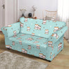 Dog Pupppy Shiba Inu Pattern Print Loveseat Cover-grizzshop