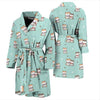 Dog Pupppy Shiba Inu Pattern Print Men Long Robe-grizzshop