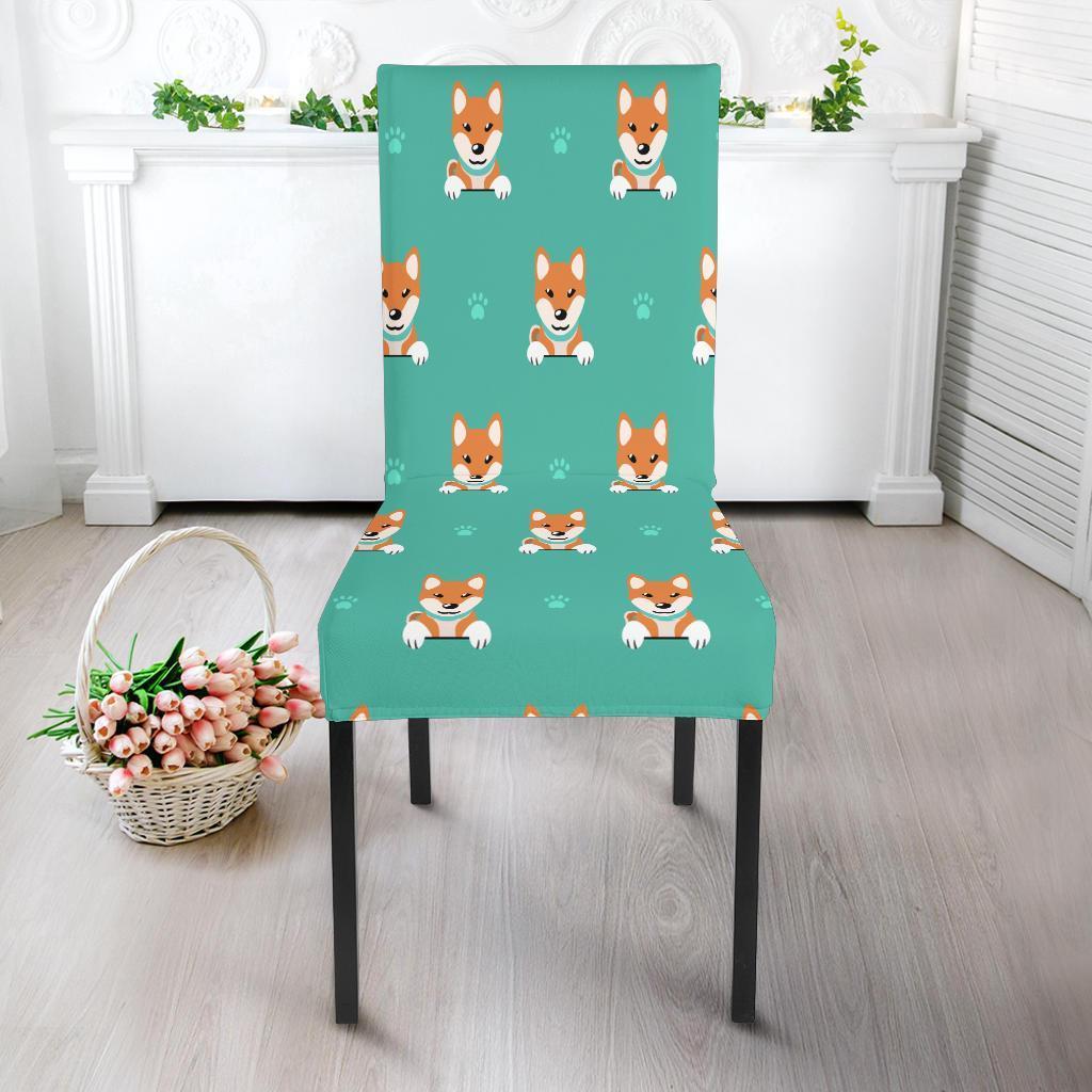 Dog Pupppy Shiba Inu Print Pattern Chair Cover-grizzshop