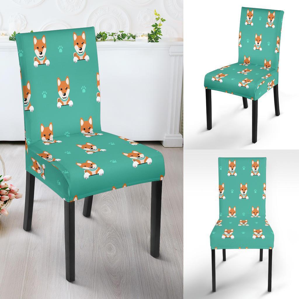 Dog Pupppy Shiba Inu Print Pattern Chair Cover-grizzshop