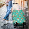 Dog Pupppy Shiba Inu Print Pattern Luggage Cover Protector-grizzshop