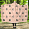 Dog Puppy Schnauzer Pattern Print Hooded Blanket-grizzshop