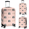 Dog Puppy Schnauzer Pattern Print Luggage Cover Protector-grizzshop