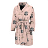 Dog Puppy Schnauzer Pattern Print Men Long Robe-grizzshop