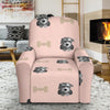 Dog Puppy Schnauzer Pattern Print Recliner Cover-grizzshop