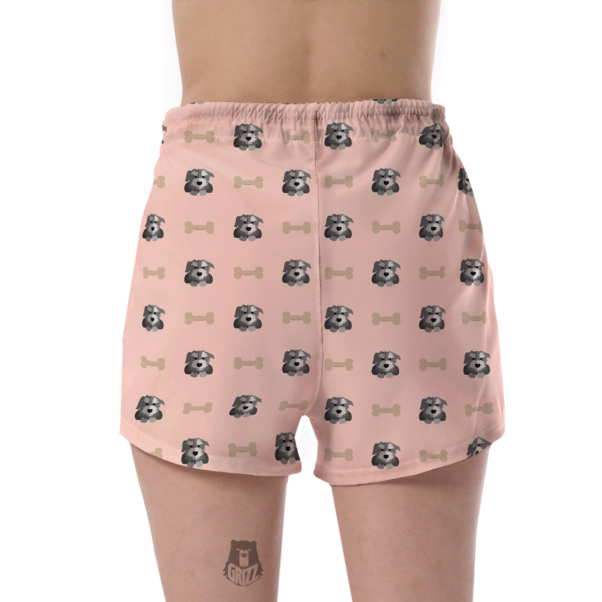 Dog Puppy Schnauzer Pattern Print Women's Shorts-grizzshop