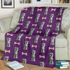 Dog Puppy Schnauzer Print Pattern Blanket-grizzshop