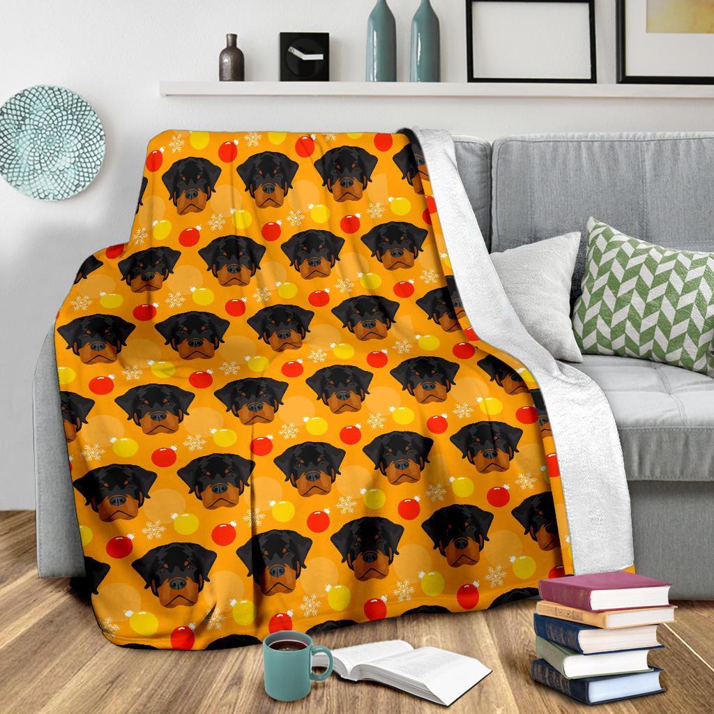 Dog Rottweiler Pattern Print Blanket-grizzshop