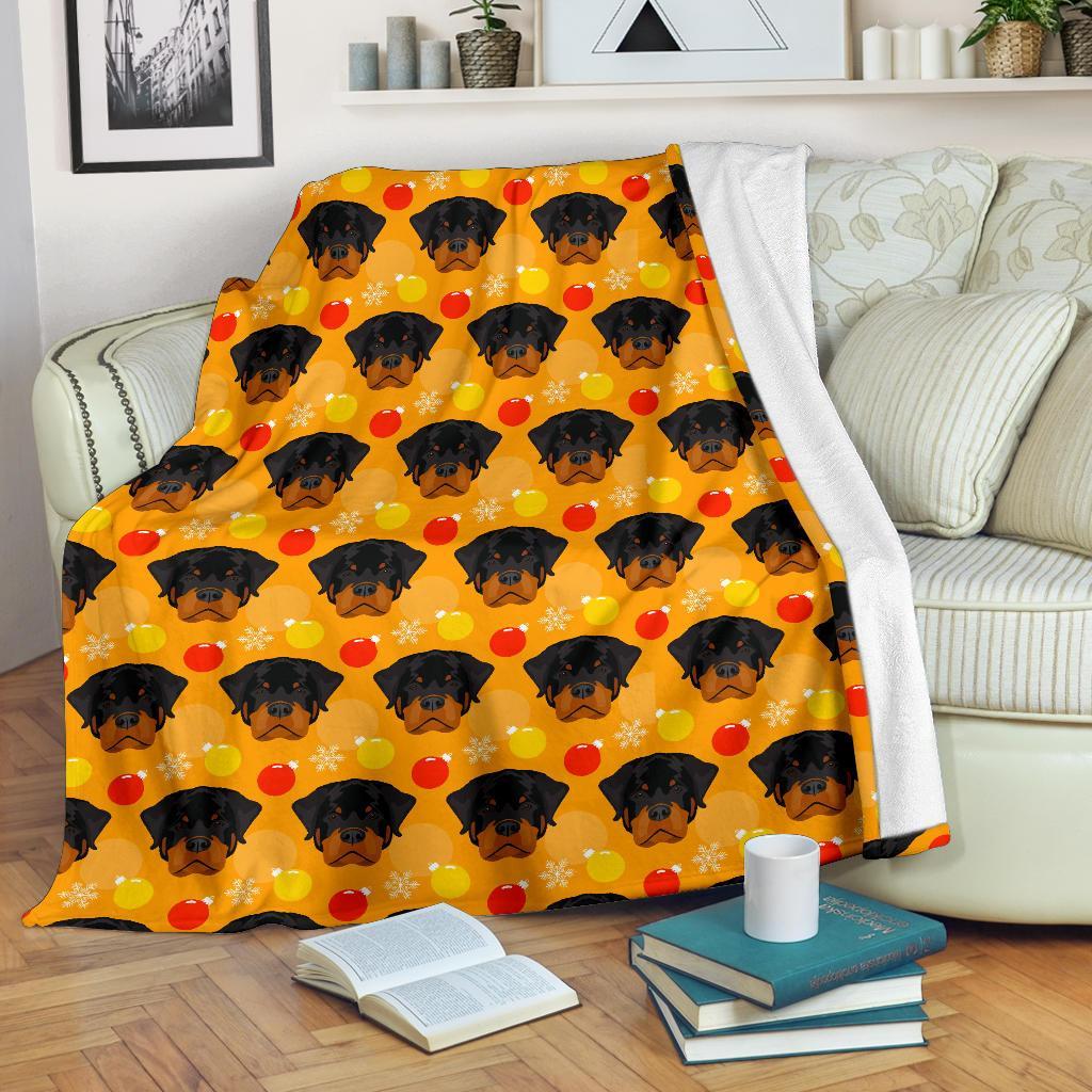 Dog Rottweiler Pattern Print Blanket-grizzshop