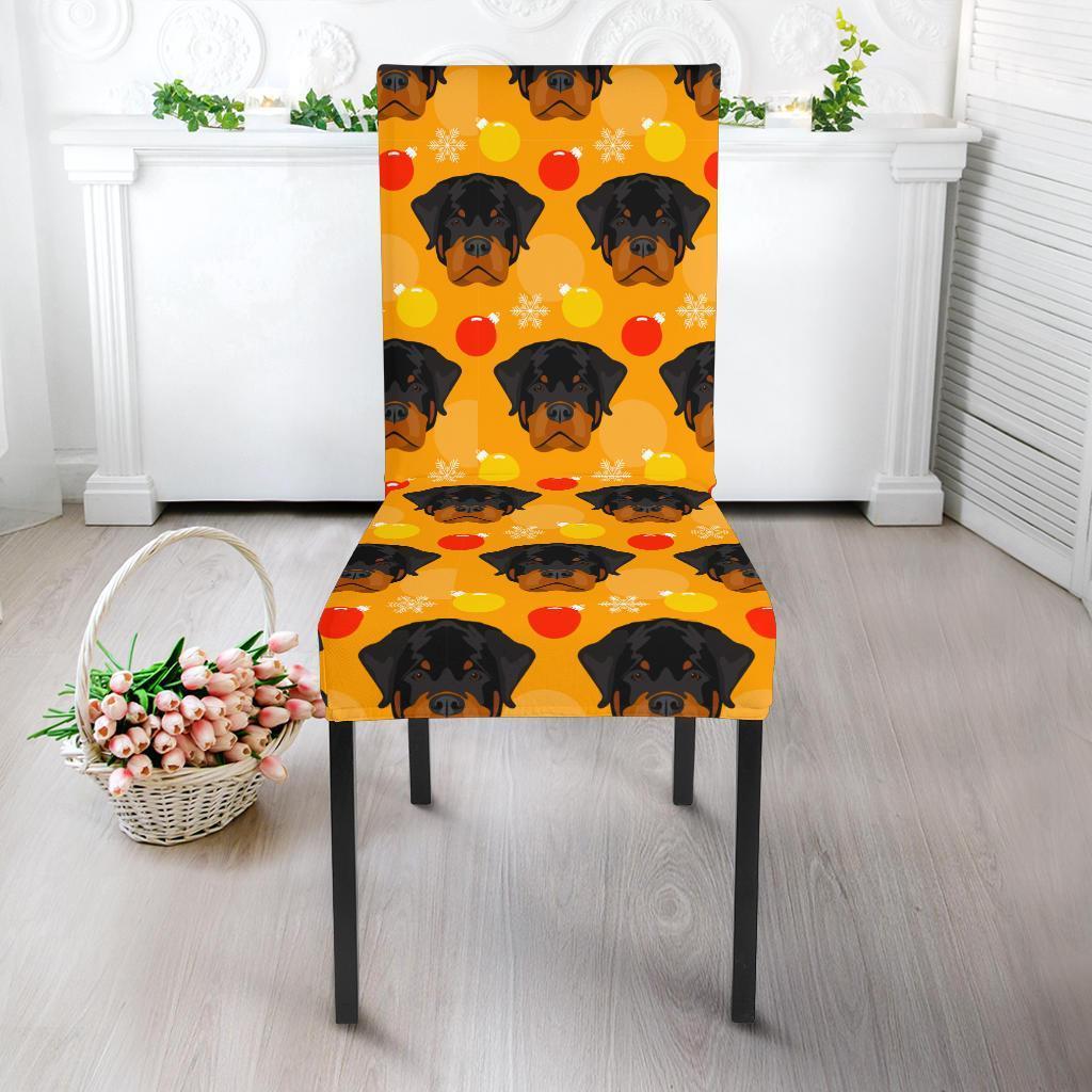 Dog Rottweiler Pattern Print Chair Cover-grizzshop