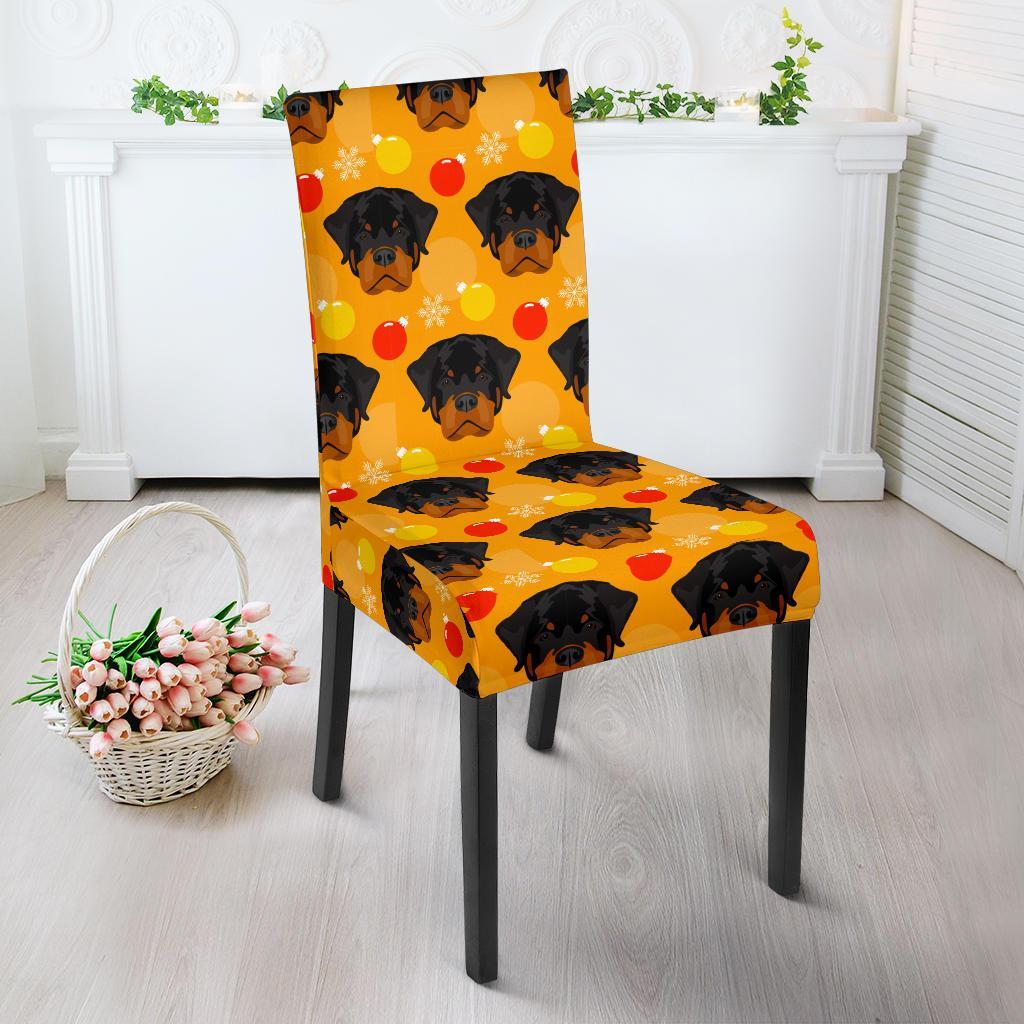 Dog Rottweiler Pattern Print Chair Cover-grizzshop