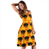 Dog Rottweiler Pattern Print Dress-grizzshop