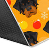 Dog Rottweiler Pattern Print Floor Mat-grizzshop