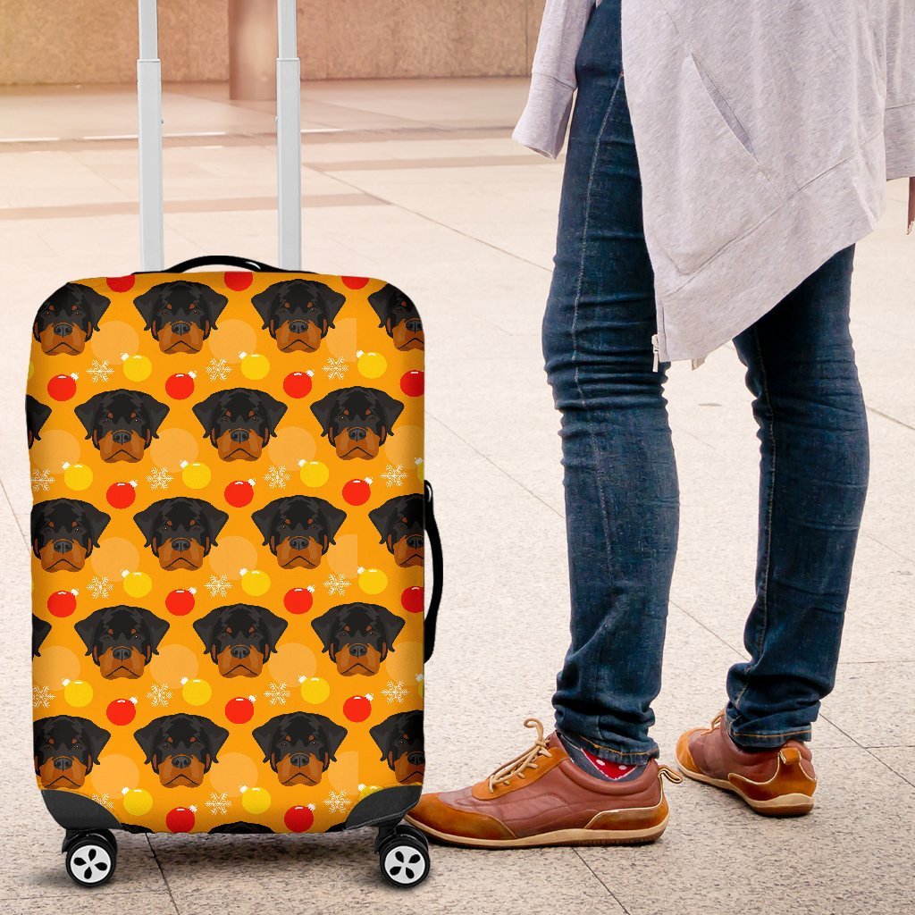 Dog Rottweiler Pattern Print Luggage Cover Protector-grizzshop