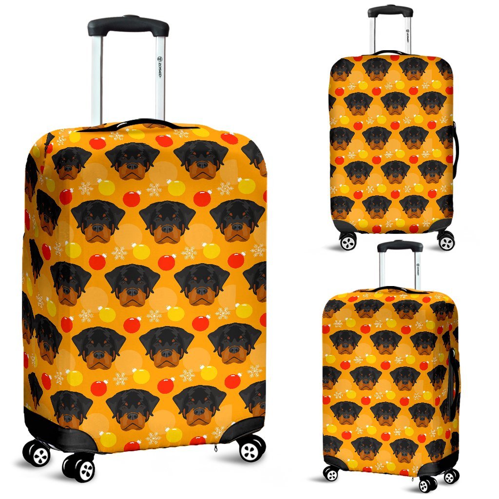 Dog Rottweiler Pattern Print Luggage Cover Protector-grizzshop