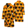 Dog Rottweiler Pattern Print Men Long Robe-grizzshop