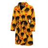 Dog Rottweiler Pattern Print Men Long Robe-grizzshop