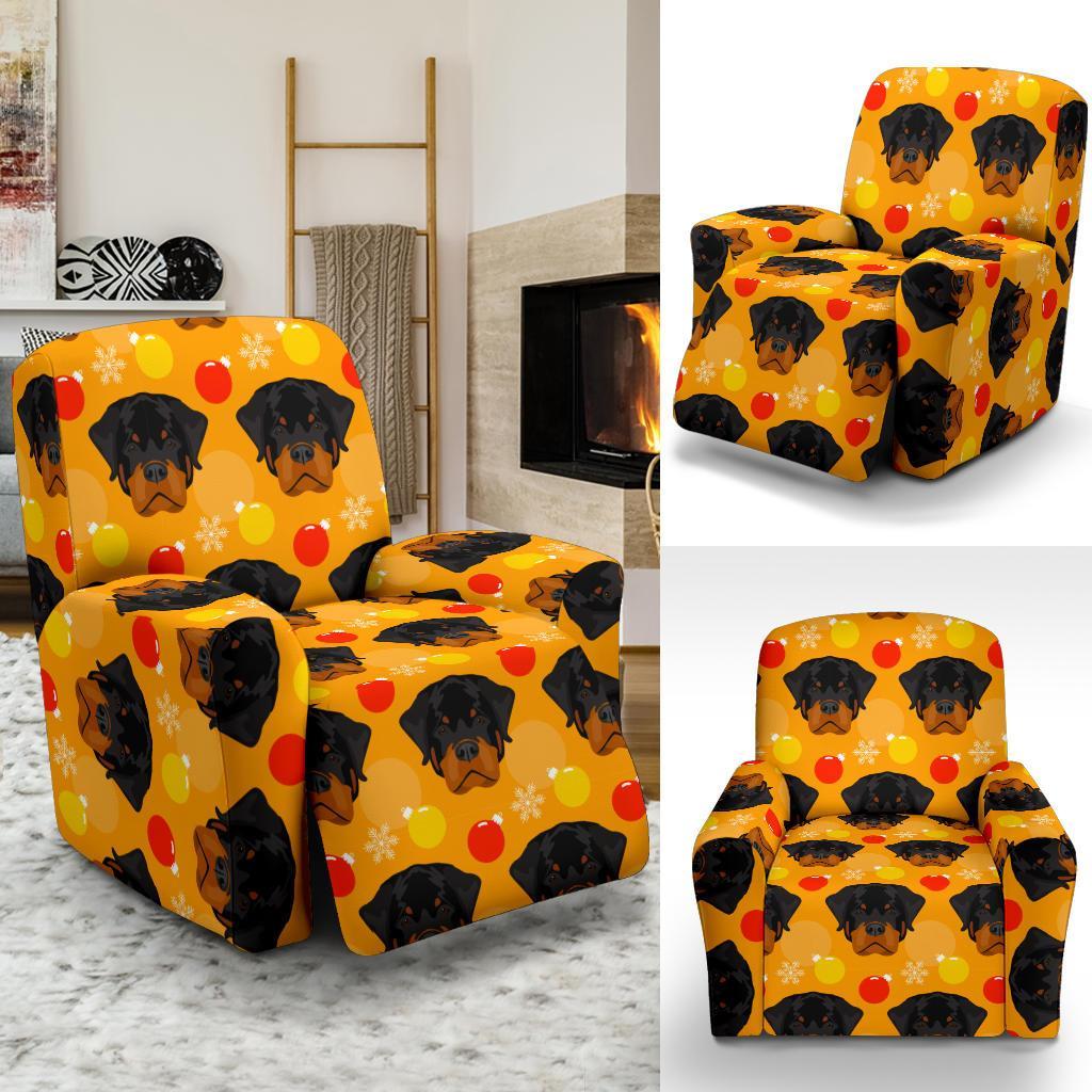 Dog Rottweiler Pattern Print Recliner Cover-grizzshop