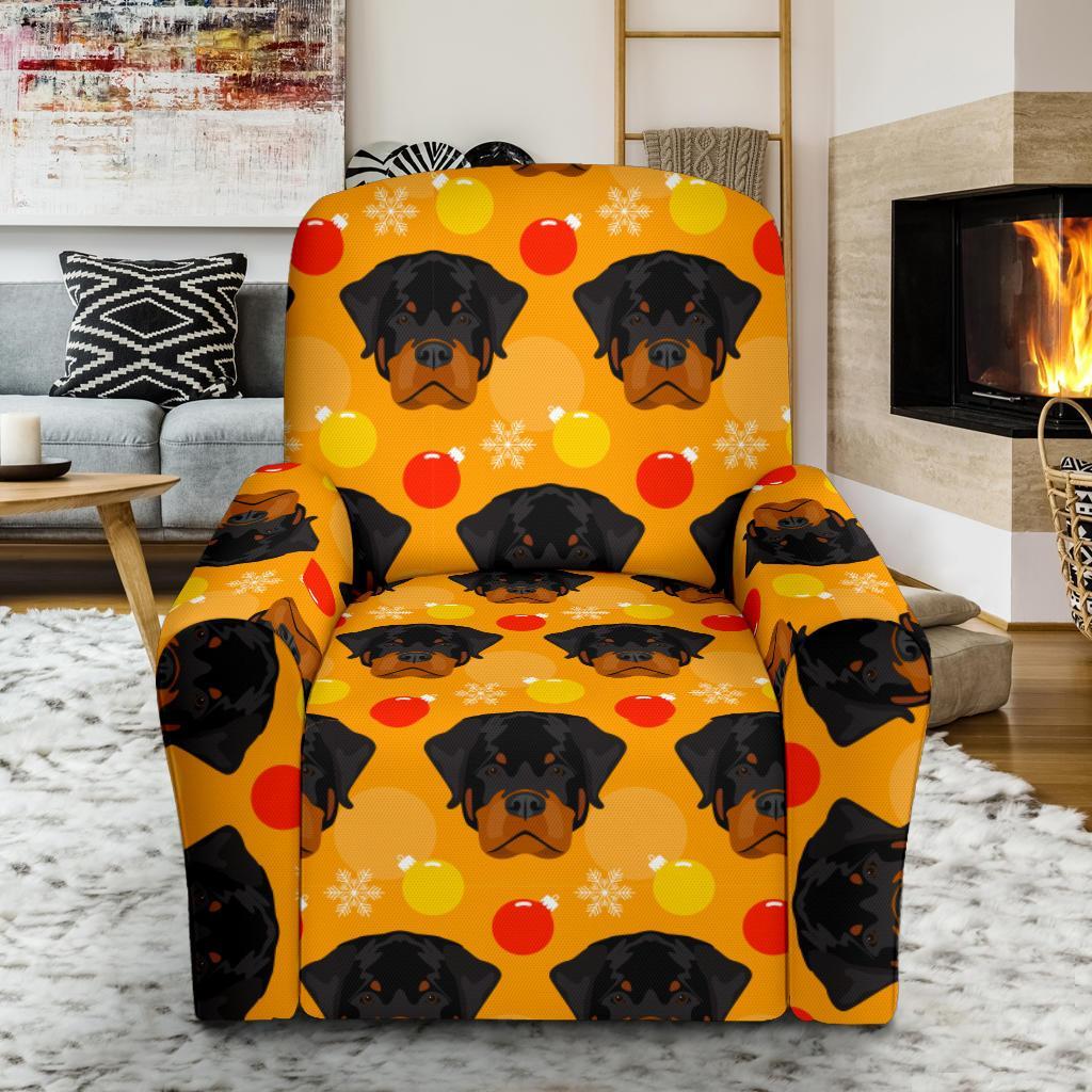 Dog Rottweiler Pattern Print Recliner Cover-grizzshop