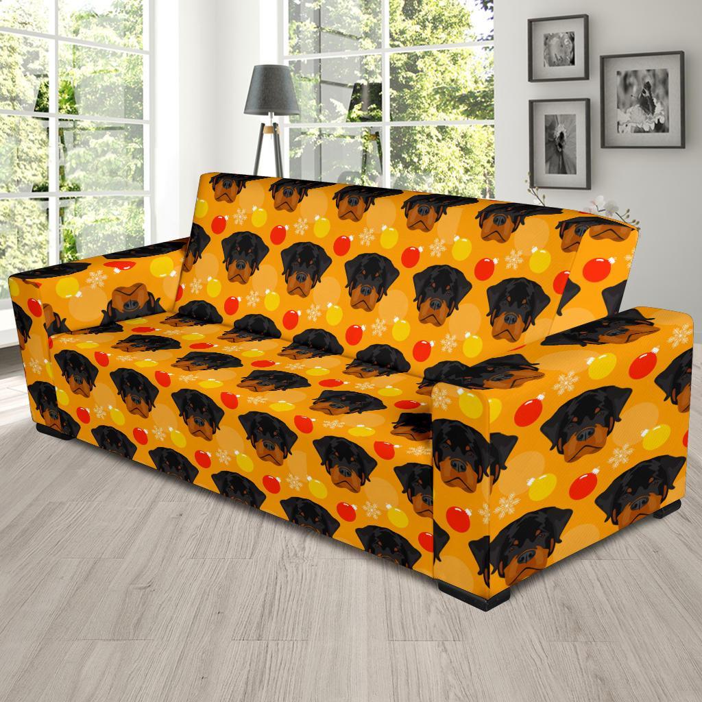 Dog Rottweiler Pattern Print Sofa Covers-grizzshop