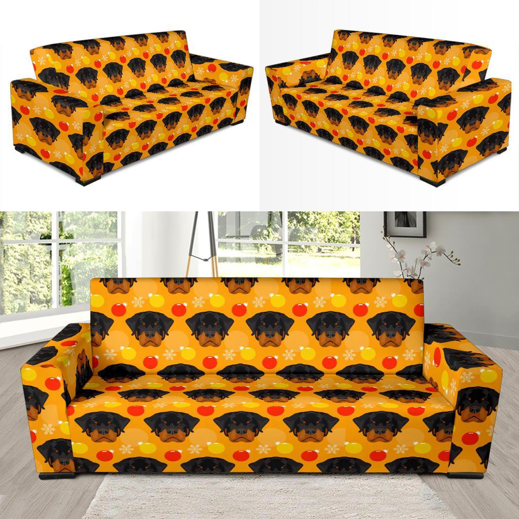 Dog Rottweiler Pattern Print Sofa Covers-grizzshop