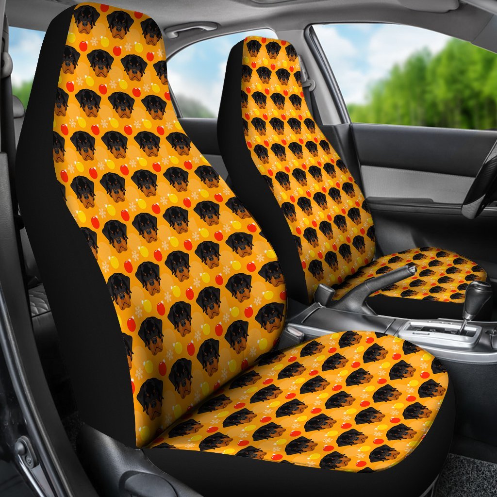 Dog Rottweiler Pattern Print Universal Fit Car Seat Cover-grizzshop