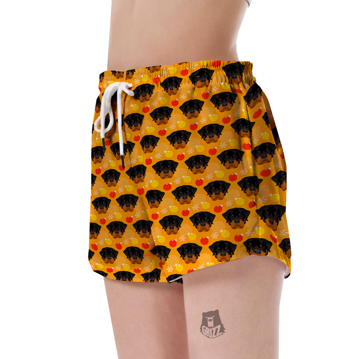 Dog Rottweiler Pattern Print Women's Shorts-grizzshop