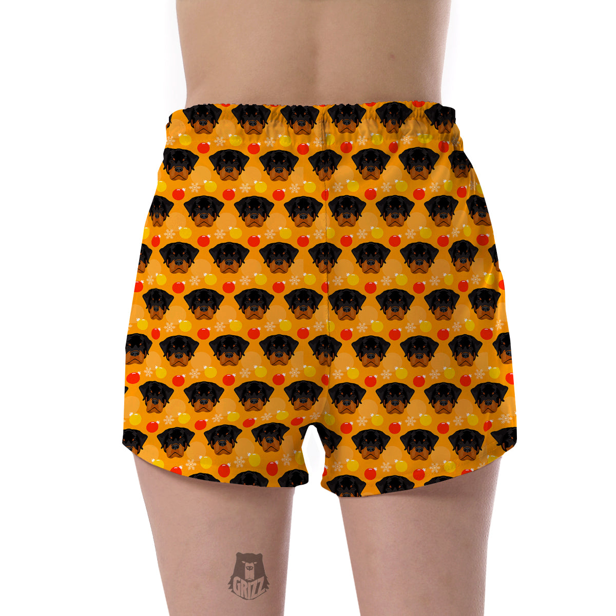 Dog Rottweiler Pattern Print Women's Shorts-grizzshop