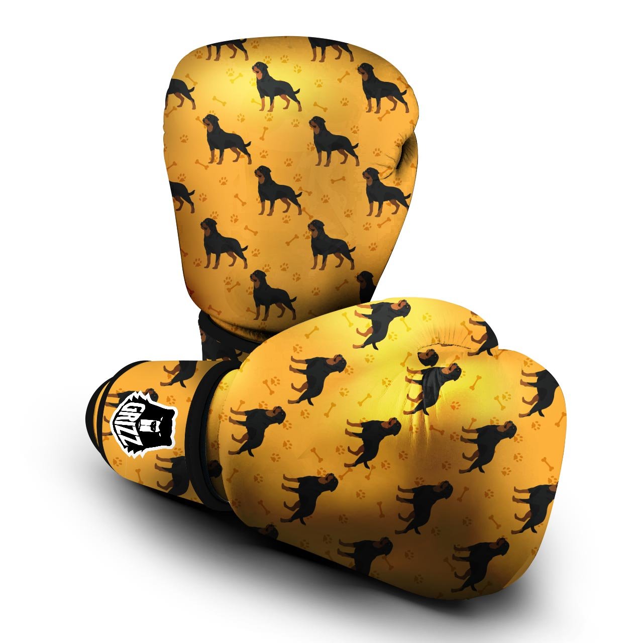 Dog Rottweiler Print Pattern Boxing Gloves-grizzshop