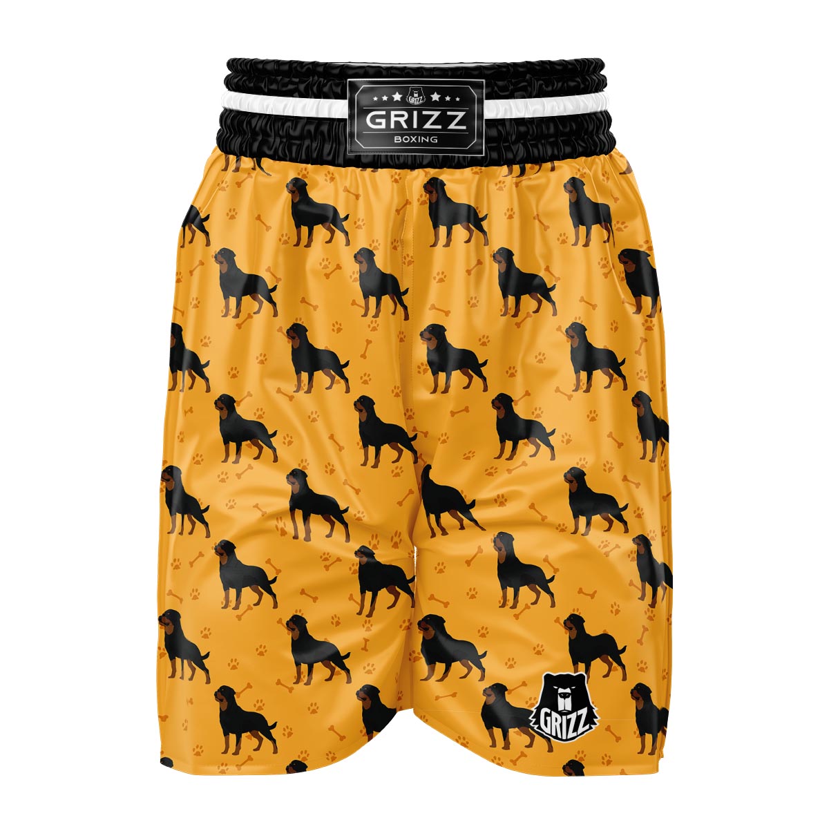 Dog Rottweiler Print Pattern Boxing Shorts-grizzshop