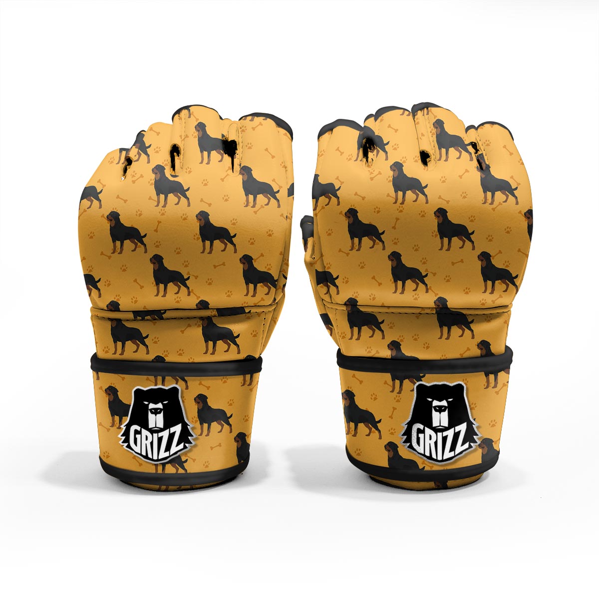 Dog Rottweiler Print Pattern MMA Gloves-grizzshop