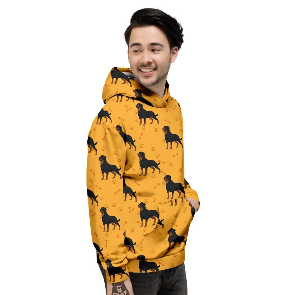 Dog Rottweiler Print Pattern Men's Hoodie-grizzshop