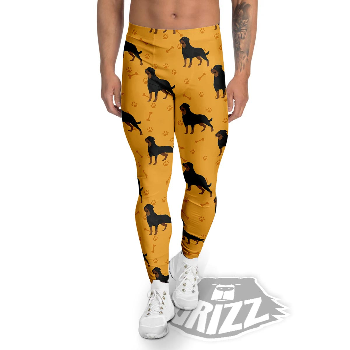 Dog Rottweiler Print Pattern Men's Leggings-grizzshop