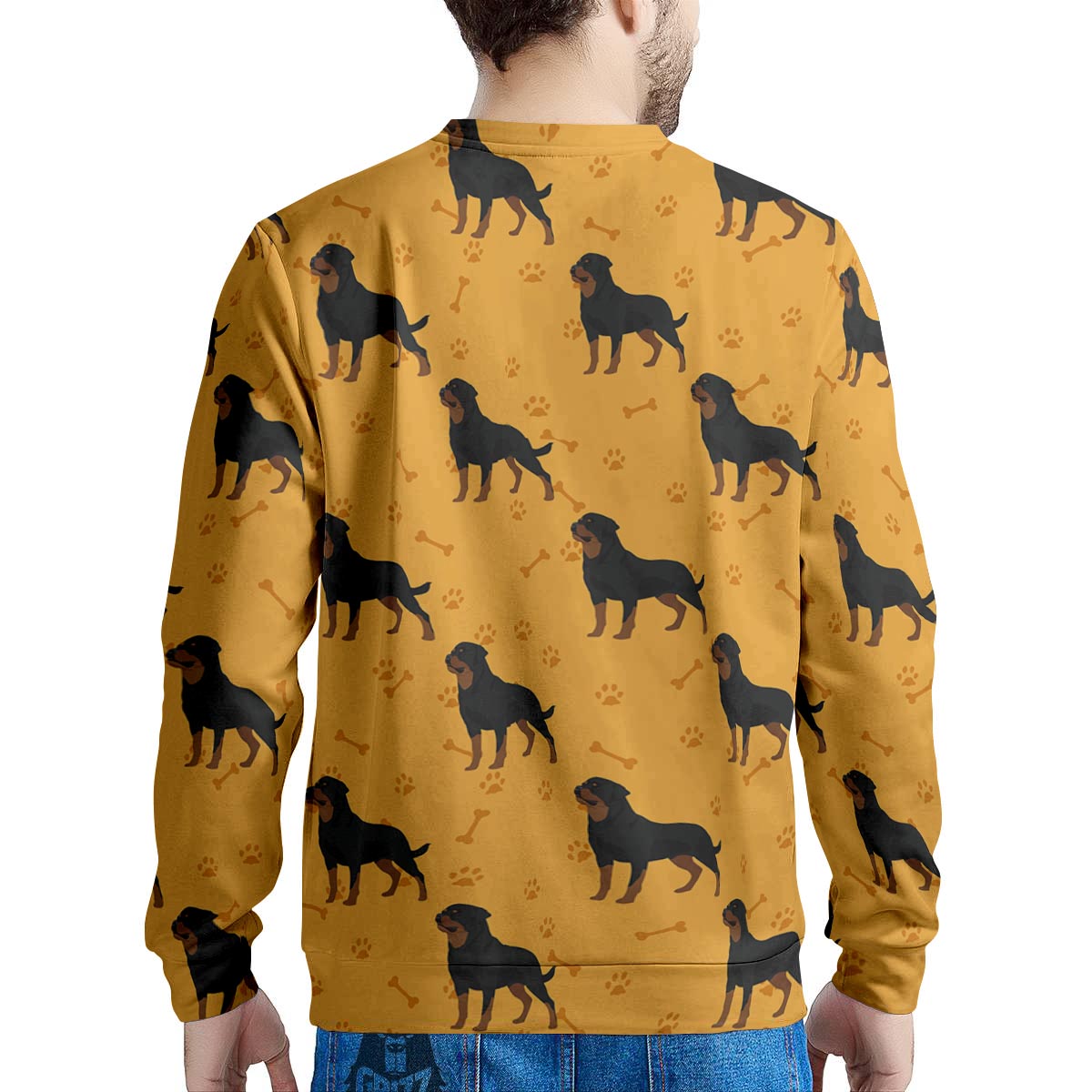 Dog Rottweiler Print Pattern Men's Sweatshirt-grizzshop