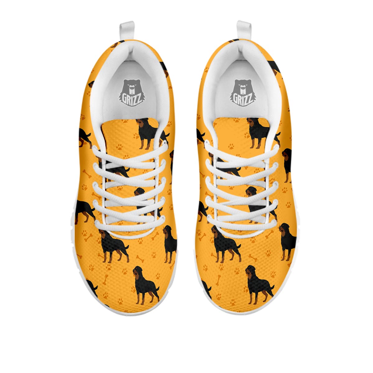 Dog Rottweiler Print Pattern White Sneaker-grizzshop
