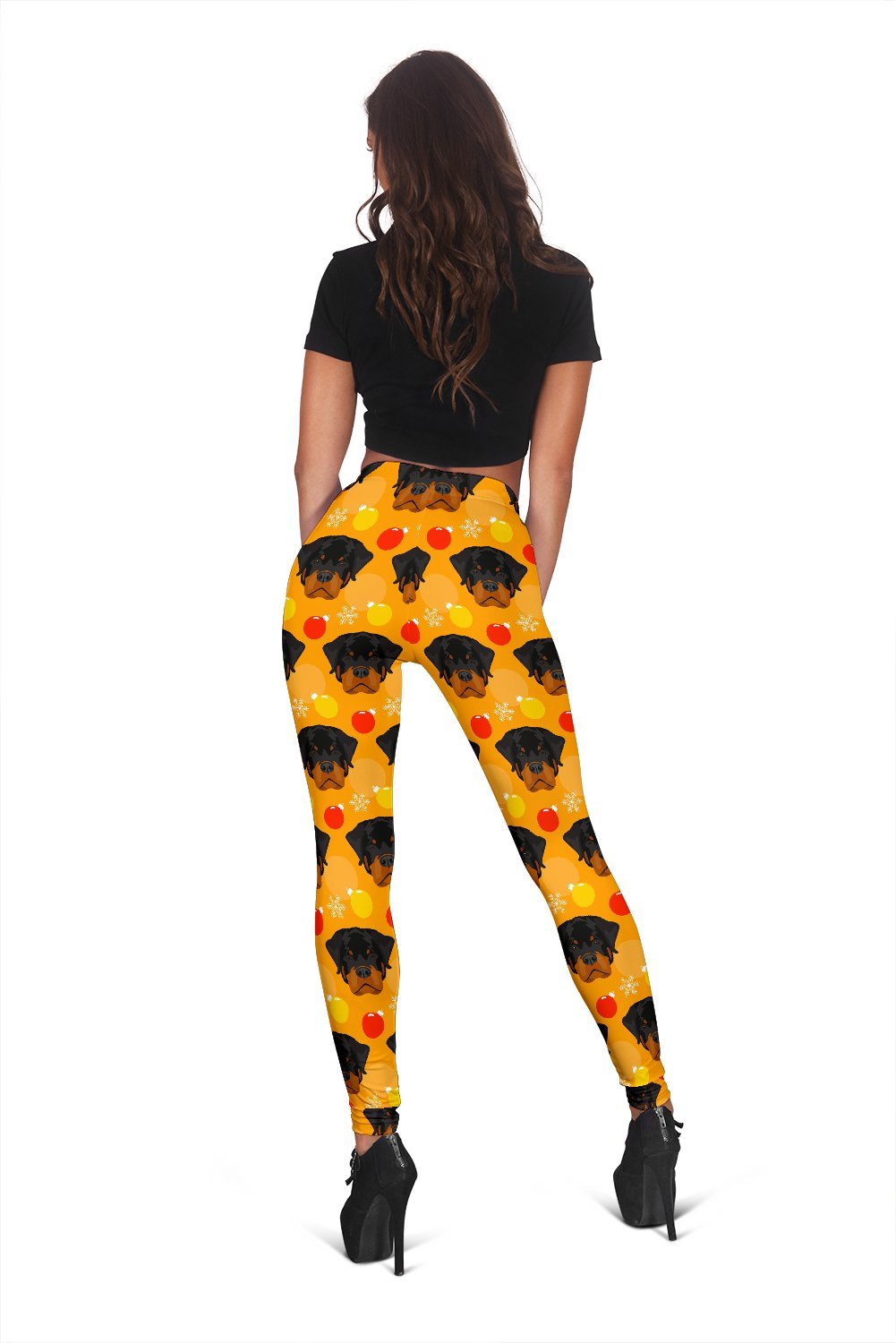 Dog Rottweiler Print Pattern Women Leggings-grizzshop