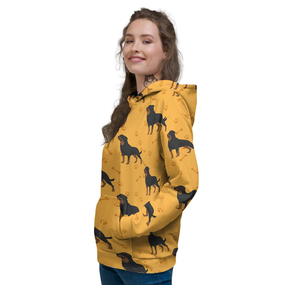 Dog Rottweiler Print Pattern Women's Hoodie-grizzshop